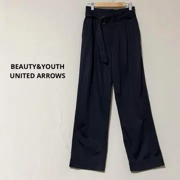 BEAUTY&YOUTH 하이 웨스트 테이퍼드 팬츠 허리 벨트 포함 S