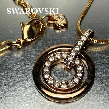 SWAROVSKI 스와로브스키 목걸이 2 서클 펜던트 스톤 포함