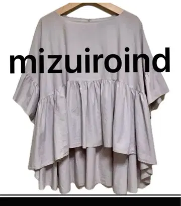 mizuiroind 그레이 플레어 셔츠 반팔