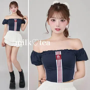 택 포함 새상품 다리치 리메이크풍 메쉬 상의 네이비