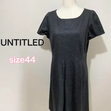 언타이틀 3L 프렌치 슬리브 미디 길이 원피스 다크 그레이