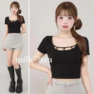 택 포함 새상품 다리치 바인더 컴팩트 티셔츠 블랙