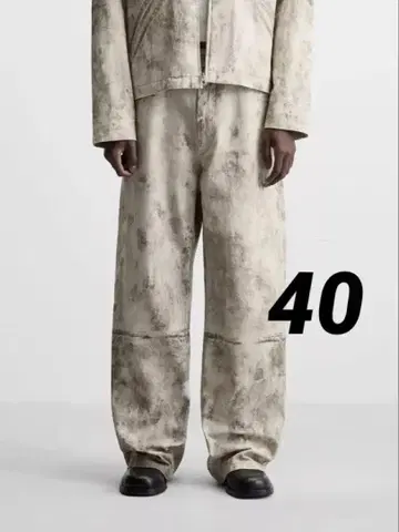 완판템 자라 아브스트랙트 패턴 팬츠 40