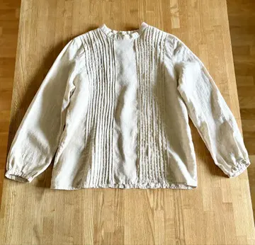 [ 주말 SALE ] 블라우스 린넨 100% 일본제 내추럴 아이보리 긴팔