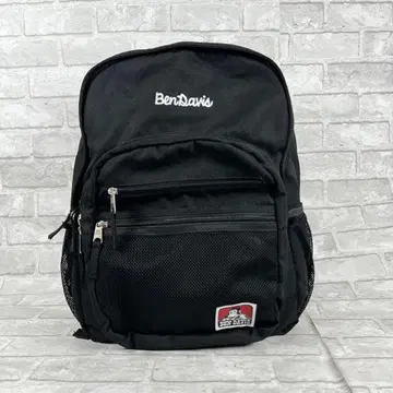 BenDavis 블랙 백팩 메쉬 포켓 부착
