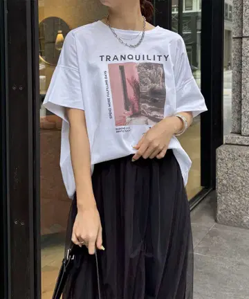 DouDou 와이드 포토 프린트 T