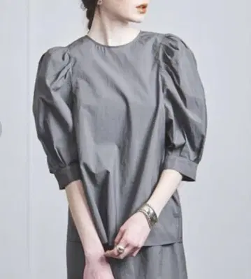 UNITED ARROWS UBCC C/N 퍼프 슬리브 블라우스 M 사이즈