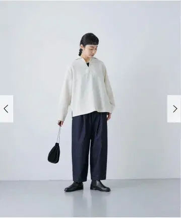 새상품급 카구레 데님 크롭 팬츠