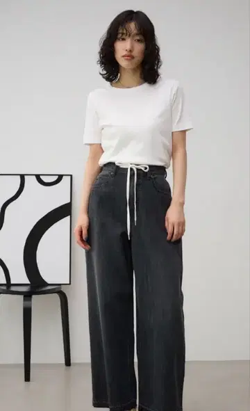 AZUL BY MOUSSY AZUL DENIM 라이트 온스 와이드 데님