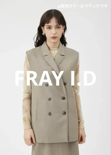 FRAY I.D 프레이 아이디 사이드 슬릿 테일러드 베스트 #블랙