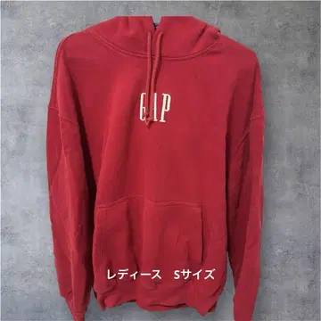 GAP 로고 후드 부착 후드티 레드 S 사이즈