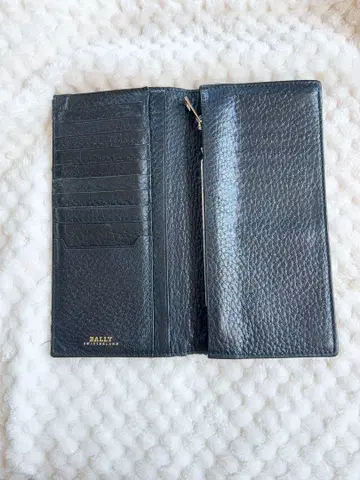 BALLY 블랙 가죽 장지갑