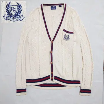 90s Regatta Sports 스쿨 가디건 칠든 니트