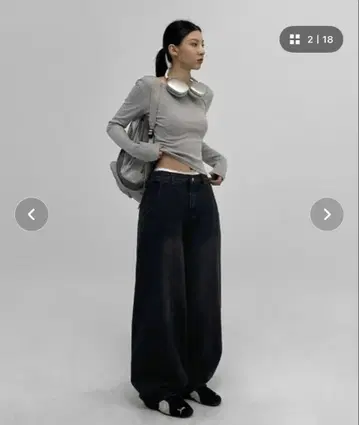 BLAKUP 데님 팬츠 프리 사이즈