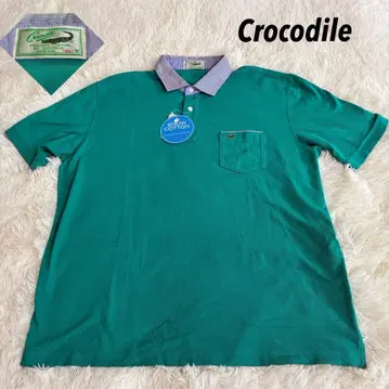 미사용 새상품 Crocodile 반팔 피케 셔츠 그린 2L