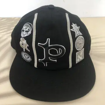punkandyo 캡 모자 p&y skateboard 초기 블랙
