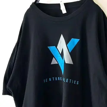 벤처 애슬레틱스 로고 티셔츠 블랙 검정 구제 의류