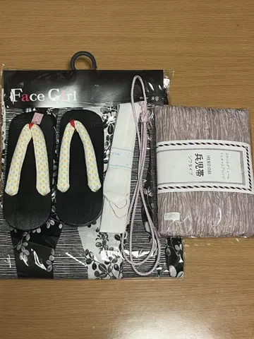 유카타, 오비, 일본 나막신, 허리띠 세트