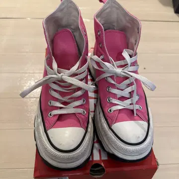 CONVERSE 핑크 통굽 하이컷 스니커즈