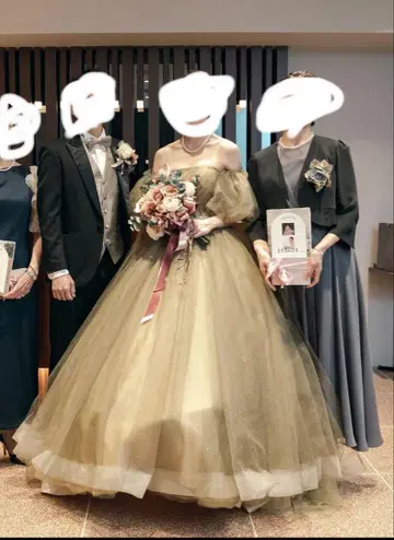 올리브 그린 프릴 드레스