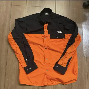 The North Face 눕시 셔츠 M 오렌지/블랙