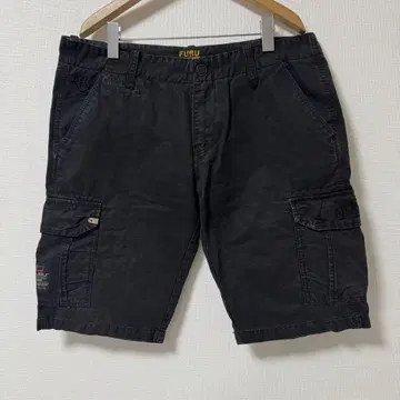 후부 카고 숏 팬츠 하프 팬츠 블랙 W36 빅 사이즈 XL