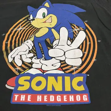 애니메이션 티셔츠 00s SONIC THE HEDGEHOG 소닉 SEGA
