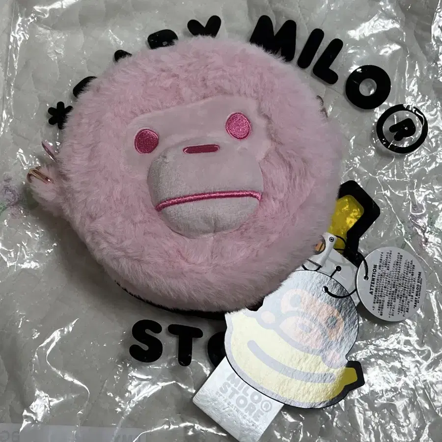 【A BATHING APE】 BAPE Baby Milo Plush Crossbody Bag Pink 2024 FW A Bathing Ape BAPE BABY MILO STORE BABY MILO