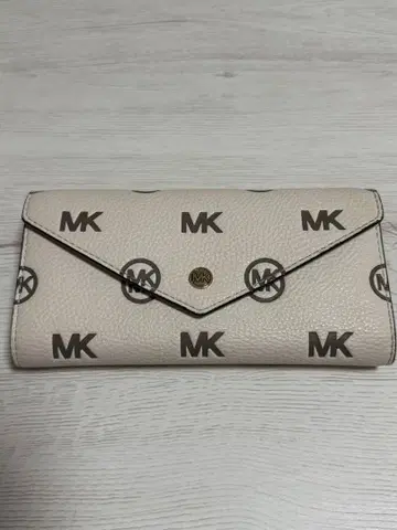 마이클 코어스 MK 로고 장지갑 화이트