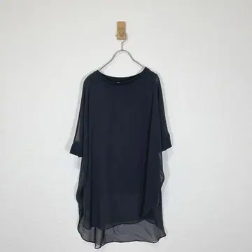 Bab [M] Bab 블랙 원피스 무릎 기장 무사사비 시어 이너 포함