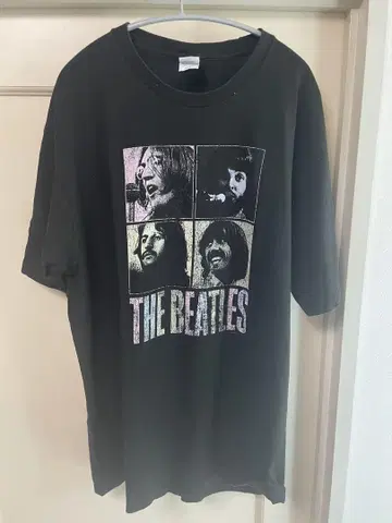 THE BEATLES 블랙 티셔츠 2XL