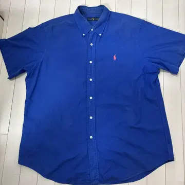 랄프 로렌 반팔 셔츠 구제 의류 블루 XL