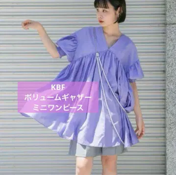 KBF 볼륨 개더 미니 원피스