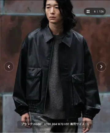 ARTIFICIAL GRAIN SHORT BLOUSON 블랙