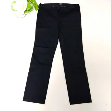 KIKUCHI TAKEO 블랙 치노 팬츠 지퍼 남성용 M