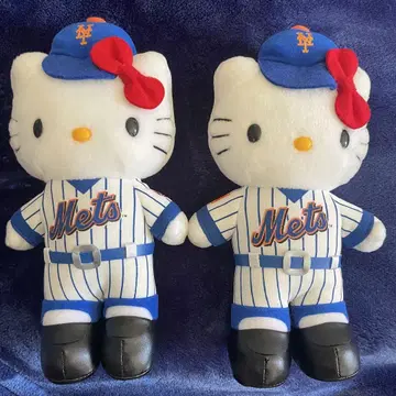 산리오 키티 메츠 야구 MLB 레어 봉제 인형 2004