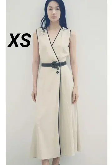 완판템 자라 린넨 벨트 미디 길이 원피스 XS