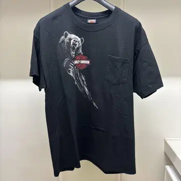 HARLEY DAVIDSON 할리데이비슨 고우케츠 쿠마 포켓 티셔츠