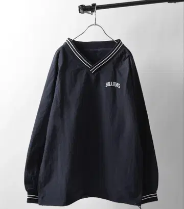 ZIP FIVE 데일리 활용 자카드 로고 절개 나일론 풀오버 자켓