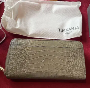 TUSCANIA 크로커다일 장지갑 그레이지