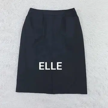 엘르 센터 슬릿 나일론 타이트 스커트 M 네이비 무지 오피스 코디