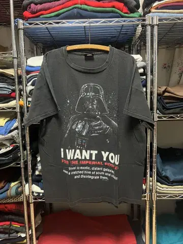 레어 STAR WARS 티셔츠 다스 베이더 I WANT YOU 90s