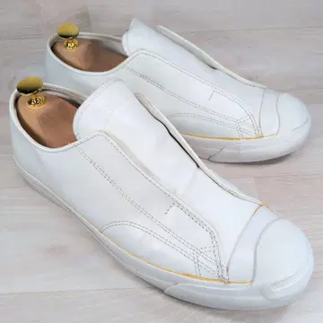 컨버스 27.0cm 화이트 가죽 스니커즈 슬립온 심플
