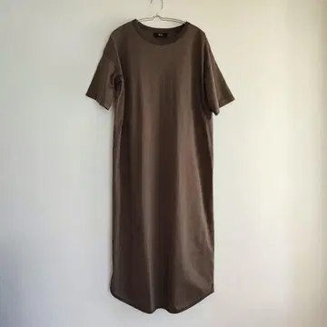 the reracs 브라운 반팔 티셔츠 원피스