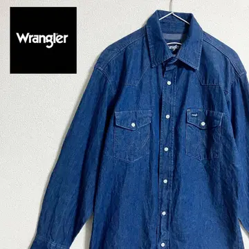 새상품급 Wrangler 랭글러 데님 웨스턴 셔츠 사이즈 L 정도 긴팔
