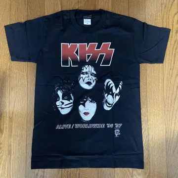 KISS ALIVE WORLDWIDE 96-97 티셔츠 블랙