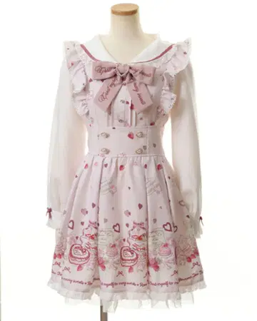 LIZLISA Many Hearts Afternoontea 패턴 원피스