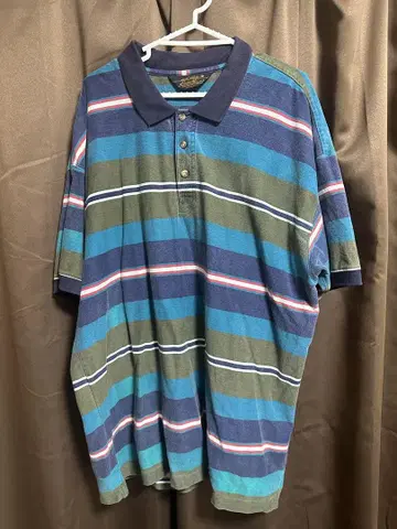 80's Eddie Bauer XL 스트라이프 피케 셔츠