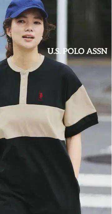 U.S. POLO ASSN 반팔 라거 셔츠 원피스