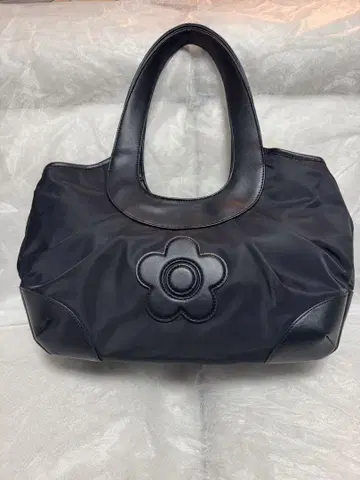 MARY QUANT 가죽 나일론 토트백